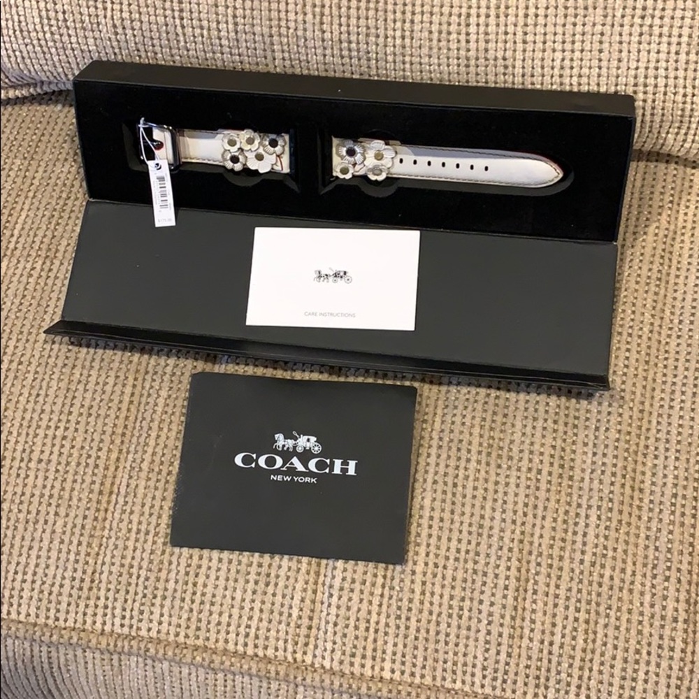 Brand new. Never worn coach apple watch band